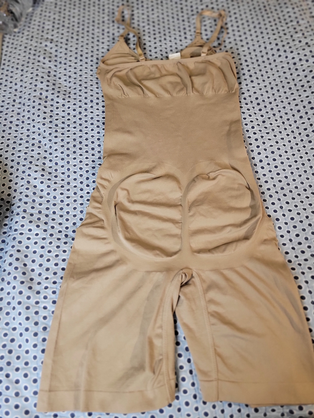 High-Waist Shaping Jumpsuit in Tan
